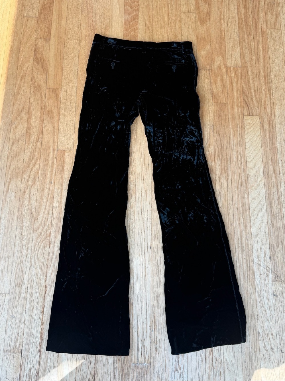 Dolce & Gabbana Black Velvet Flare Trousers - Picture 6 of 11